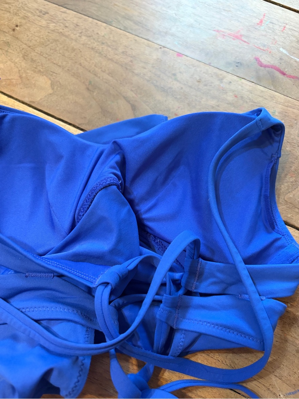 Athleta A-C Size Small Triangle Tankini Blue - Picture 7 of 7